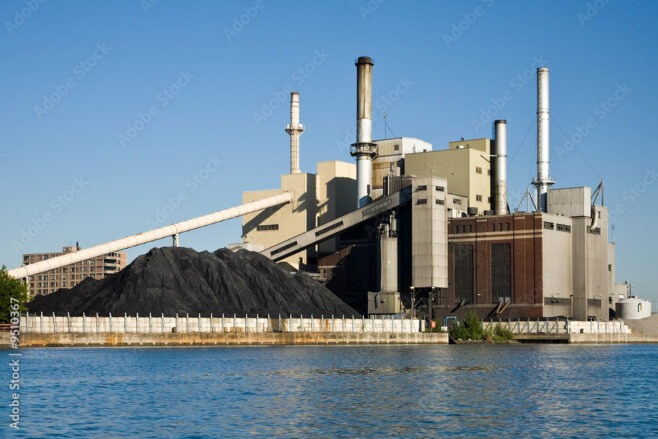 Fossil Fuel Coal Burning Electrical Power Plant
